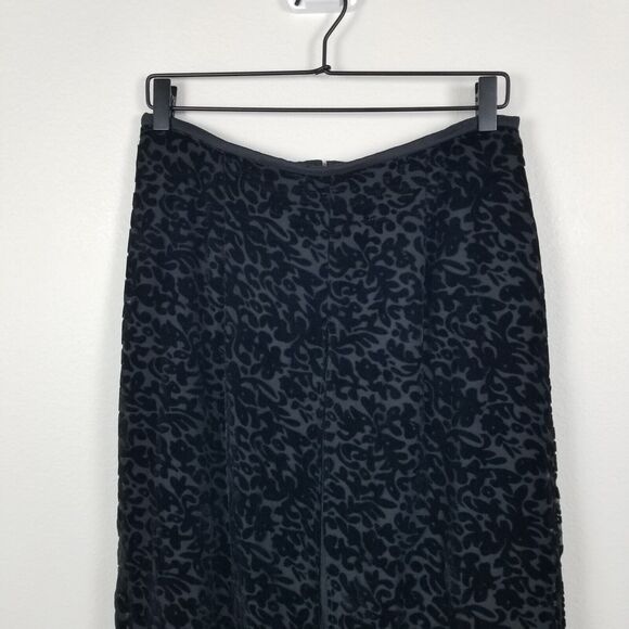 JR Nites By Caliendo Y2K 90s Flowy Sheer Velvet Pattern Party Prom Pants Size 10 - Picture 11 of 16